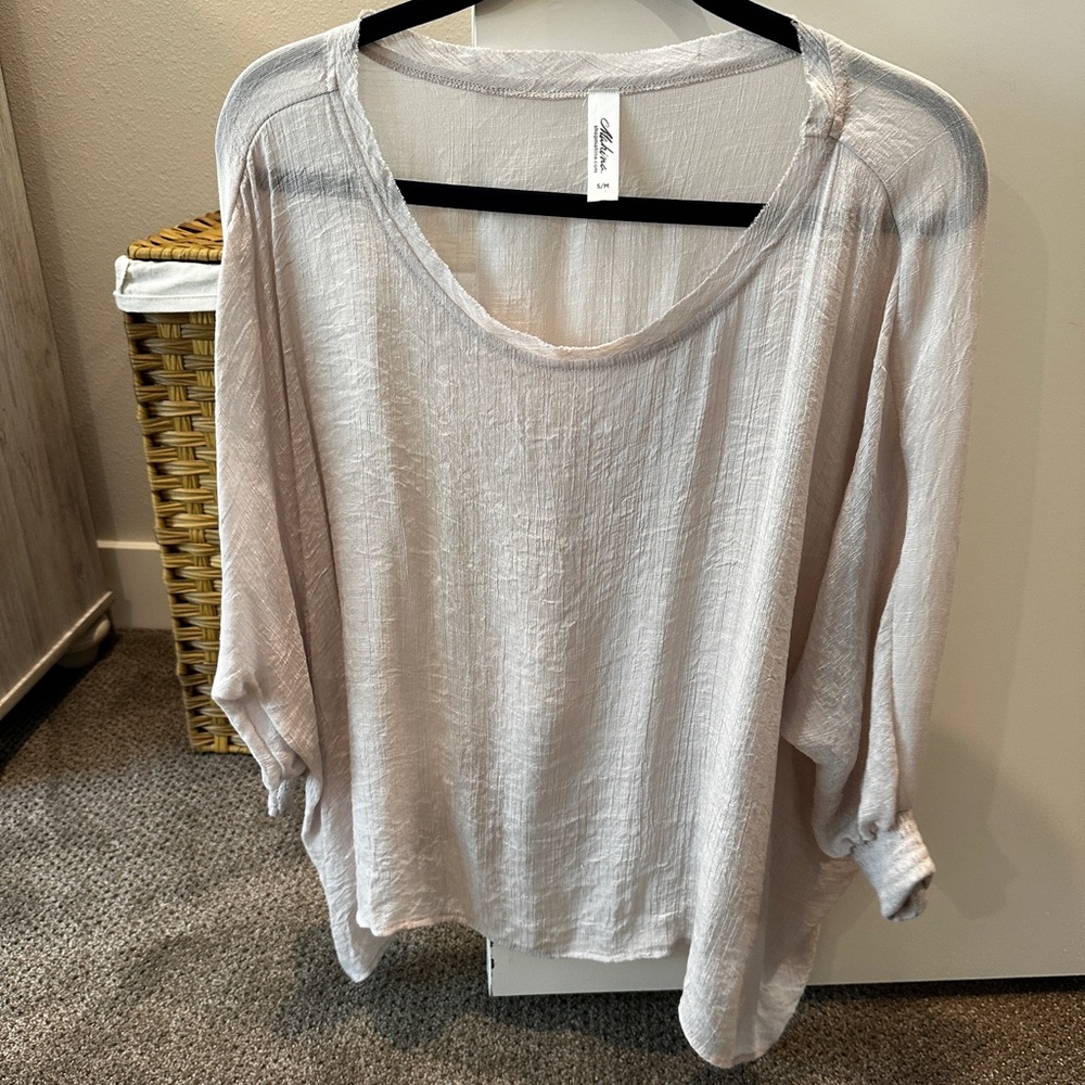 Cream “see-through” Top